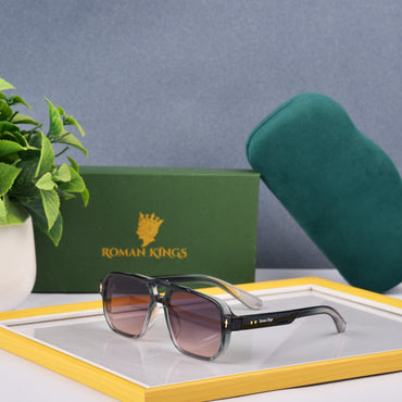 Andreas Black Frame Pink Lens Sunglasses