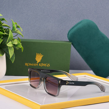 Caravan Black Frame Pink Lens Sunglasses