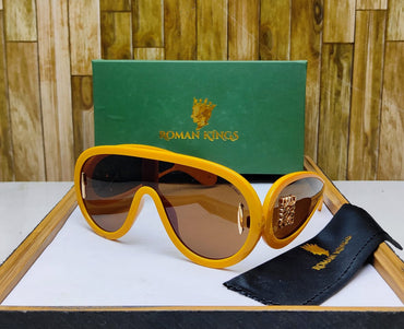 Wave Yellow Oversized Unisex Sunglasses