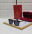 Metallic Rose Gold Jet Black Sunglasses