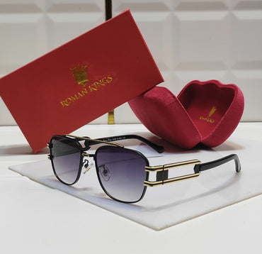 Black Gradient Metallic Sunglasses