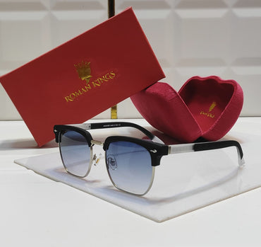 Classic Clubmaster Style LIght Blue Sunglasses