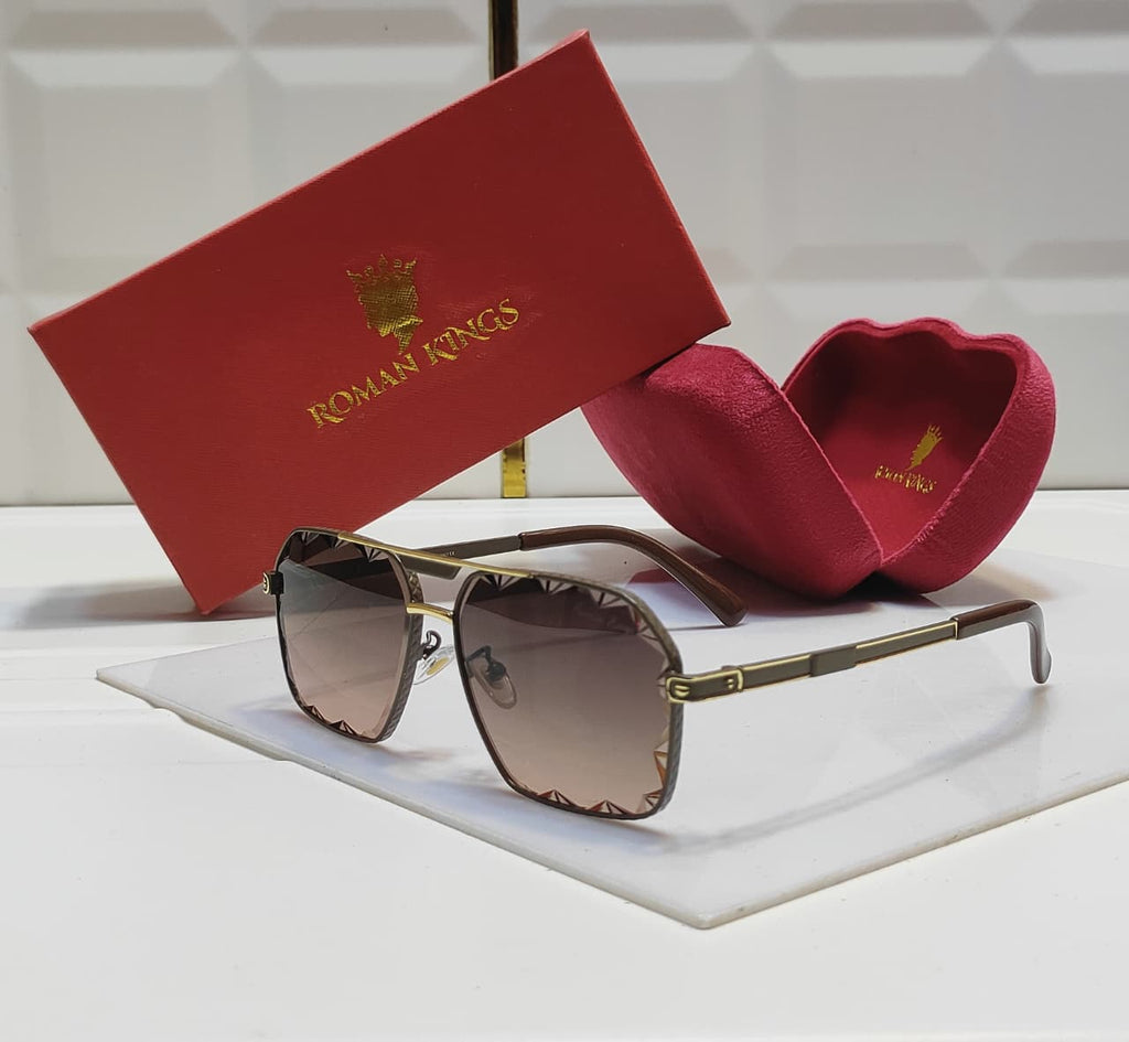 Diamond Cut Warm Gradient Brown Sunglasses