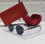 Rimless Octagonal Dark Indigo Sunglasses