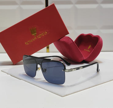Shield Style Sunglasses Navy Tint