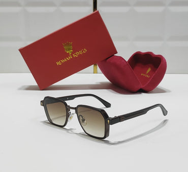 Rectangular Coffee Brown Sunglasses