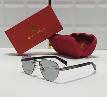 Luxury Rimless Light Grey Sunglasses