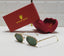 Polished Metallic Gold Forest Green Sunglasses