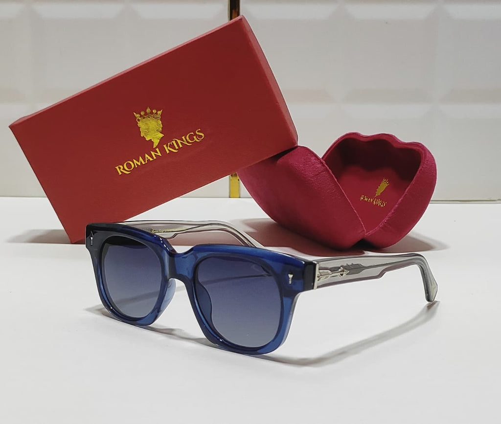 Modern Wayfarer Royal Blue Sunglasses