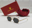 Polished Metallic Gold  Dark Grey Sunglasses