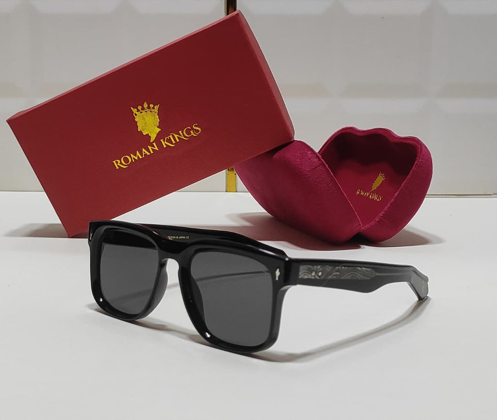 Square Wayfarer Black Tint Sunglasses