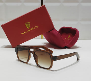 Glossy Solid  Tortoise Brown Sunglasses