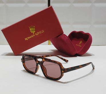 Glossy Solid  Dusty Pink Sunglasses