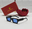 Retro Rectangular Vibrant Electric Blue Sunglasses