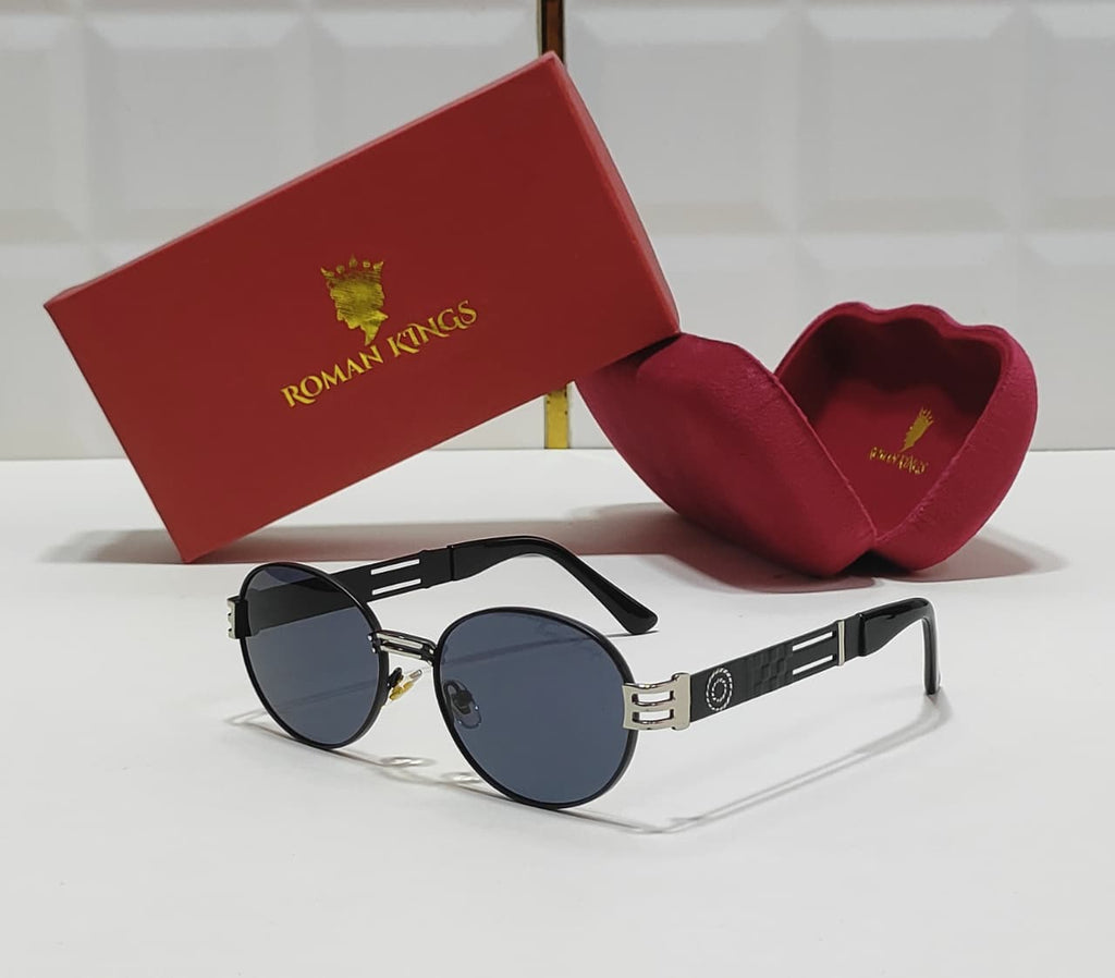 Sleek Matte Round Dark Tinted Sunglasses