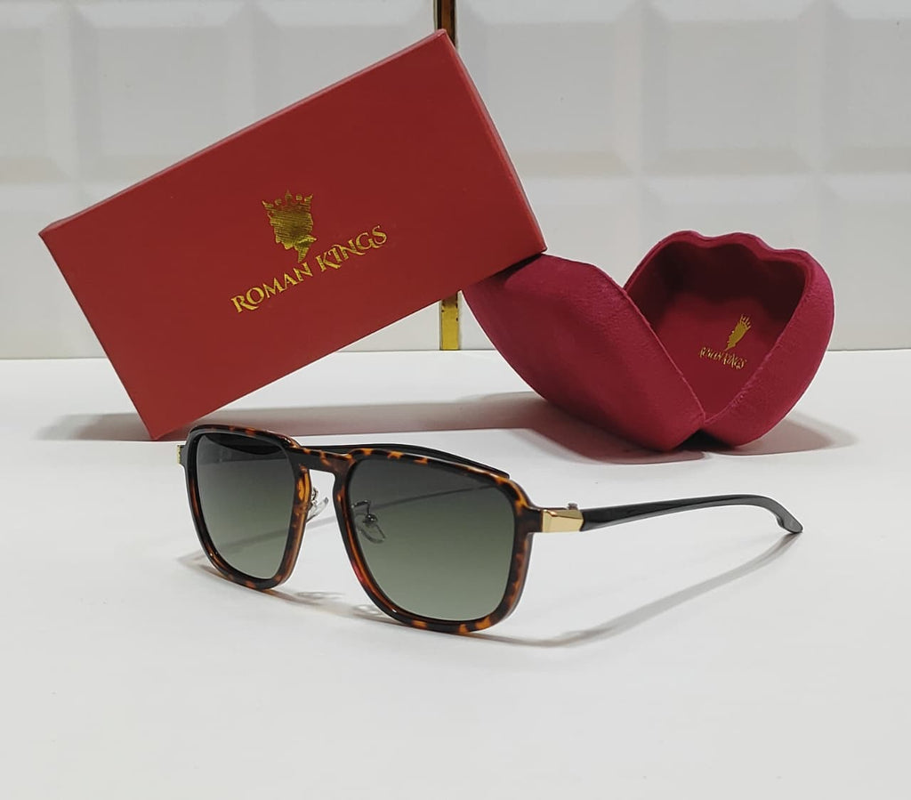 Dark Tortoiseshell  Tinted Olive Sunglasses